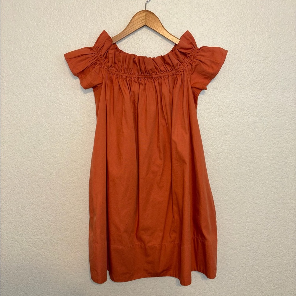 Orange Off-Shoulder Dress